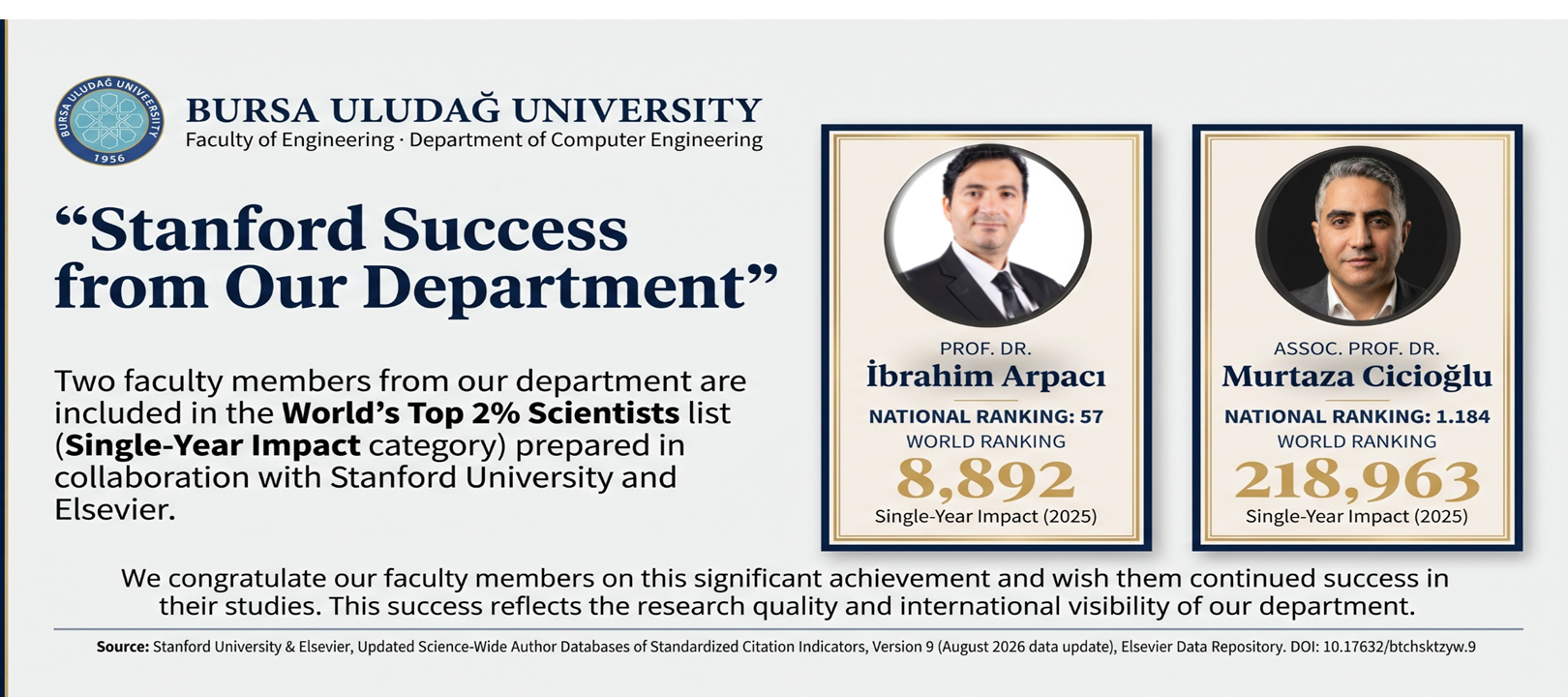 Stanford Success from Our Department